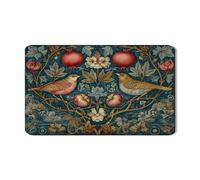 Tappetino scolapiatti con uccellino e melograno per bancone della cucina, tappetino in gomma assorbente floreale vintage per scolapiatti per cucina, decorazione autunnale 30,5 x 50,8 cm