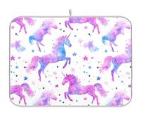 Tappetino scolapiatti con unicorni, stuoia per scolapiatti da cucina, opaco, gadget da cucina, resistente al calore, 40,6 x 45,7 cm