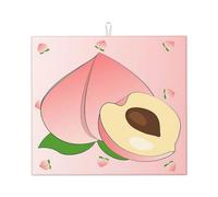 Tappetino scolapiatti da cucina chic, motivi unici personalizzati, materiale in poliestere, assorbente e antiscivolo, perfetto per controsoffitti e lavandini pesca dolce arte