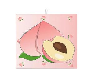 Tappetino scolapiatti da cucina chic, motivi unici personalizzati, materiale in poliestere, assorbente e antiscivolo, perfetto per controsoffitti e lavandini pesca dolce arte