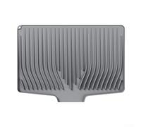 Tappetino scolapiatti da cucina con apertura di scarico e cuscinetto termoisolante, progettato per una gestione e una protezione efficiente dell'acqua (grigio)