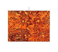 Tappetino scolapiatti da cucina con stampa a linee vintage, 45,7 x 61 cm, adatto per posizionare piccoli elettrodomestici in cucina