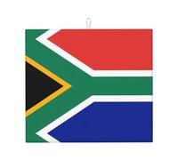 Tappetino scolapiatti da cucina con stampa bandiera del Sud Africa, decorativo, resistente e lavabile, super assorbente, antiscivolo, 40,6 x 45,7 cm