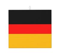 Tappetino scolapiatti da cucina con stampa bandiera della Germania, decorativo, resistente e lavabile, super assorbente, antiscivolo, 40,6 x 45,7 cm