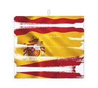 Tappetino scolapiatti da cucina con stampa bandiera della Spagna, decorativo, resistente e lavabile, super assorbente, antiscivolo, 40,6 x 45,7 cm