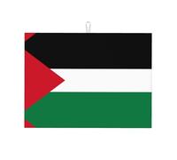 Tappetino scolapiatti da cucina con stampa bandiera dello Stato della Palestina, 45,7 x 61 cm, adatto per posizionare piccoli elettrodomestici in cucina