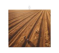 Tappetino scolapiatti da cucina con stampa "On the field of hope", super assorbente, facile da pulire e ad asciugatura rapida