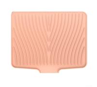 Tappetino scolapiatti da cucina in silicone con filtro di drenaggio a estremità aperta, pendenza rialzata per un flusso d'acqua più veloce, isolamento termico e antiscivolo, dimensioni extra large