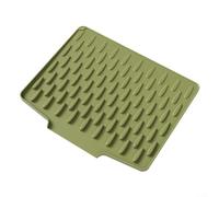 Tappetino scolapiatti da cucina, in silicone, resistente al calore, con design rialzato, per lavello, stoviglie 40 x 33 cm (verde)