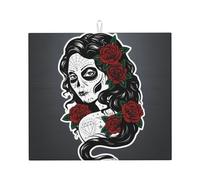 Tappetino scolapiatti da cucina, motivo ragazza gotica, asciuga rapidamente i piatti, 41 x 46 cm, elegante tappetino decorativo da cucina