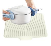 Tappetino scolapiatti da cucina | Tappetino scolapiatti in silicone per piatti, 40 x 33 cm, resistente al calore, accessorio da cucina per riporre pentole, padelle e posate