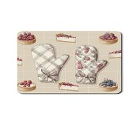 Tappetino scolapiatti da cucina vintage, motivo floreale retrò, assorbente, in gomma, per decorare la casa, perfetto per cucinare in primavera ed estate, 30,5 x 50,8 cm