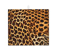 Tappetino scolapiatti da cucina YTUOPWE Stripes su leopardi ultra assorbente, reversibile ed elegante tappetino da cucina