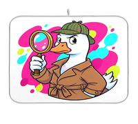 Tappetino scolapiatti Detective oca Cucina Piatti Mat 18 X 24 Rack Contatore scolapiatti Resistente al Calore Grande