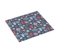 Tappetino scolapiatti estivo con stella marina e conchiglia, tappetino assorbente per cucina, tappetino scolapiatti natalizio da 40,6 x 45,7 cm, con anello per appendere i piatti