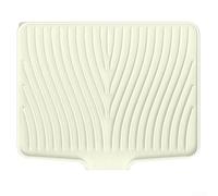 Tappetino scolapiatti extra large in silicone con filtro dell'acqua a estremità aperta e pendenza rialzata per un drenaggio più veloce, isolamento termico e antiscivolo, per uso in cucina (50-3)