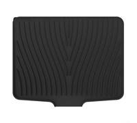 Tappetino scolapiatti extra large in silicone grigio con pendenza rialzata per un drenaggio efficiente, antiscivolo e resistente al calore, tappetino scolapiatti per lavello da cucina (40 x 33-2)