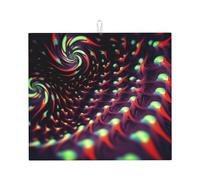 Tappetino scolapiatti fantasia fantascienza vertigini per bancone della cucina, 45,7 x 40,6 cm, in microfibra super assorbente, tappetino scolapiatti antiscivolo, tappetino extra large per scolapiatti