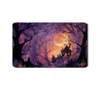 Tappetino scolapiatti fantasioso per bancone della cucina, foresta incantata, in gomma assorbente, tappetino scolapiatti in pelle PU autunnale per decorazione bancone della cucina, 30,5 x 50,8 cm