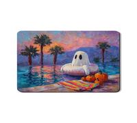 Tappetino scolapiatti fantasma fantasioso, in gomma assorbente, colore viola vibrante, tappetino scolapiatti in pelle PU per proteggere il bancone della cucina, 30,5 x 50,8 cm