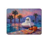 Tappetino scolapiatti fantasma fantasioso, in gomma assorbente, colore viola vibrante, tappetino scolapiatti in pelle PU per proteggere il bancone della cucina, 45,7 x 61 cm