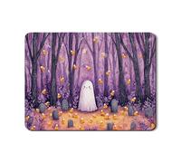 Tappetino scolapiatti fantasma per bancone della cucina, in gomma assorbente, foresta viola, tappetino scolapiatti per Halloween, tappetino per asciugare i piatti per bar, 45 x 61 cm