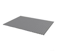 Tappetino scolapiatti flessibile in silicone per lavello da cucina, scolapiatti antiscivolo, resistente al calore, lavabile in lavastoviglie, sistema di drenaggio rapido, multiuso (58 x 30 cm, grigio)