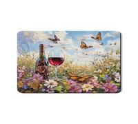Tappetino scolapiatti floreale per bancone della cucina, in gomma assorbente ispirata alla natura vibrante, tappetino scolapiatti per scolapiatti primaverile, protezione da giardino 30,5 x 50,8 cm