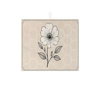 Tappetino scolapiatti floreale per bancone della cucina, tappetino assorbente a nido d'ape beige per scolapiatti in microfibra botanica vintage per bancone della cucina, decorazione per la casa, 40,6