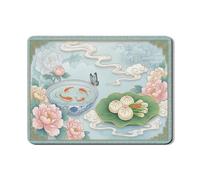 Tappetino scolapiatti floreale per bancone della cucina, tappetino assorbente in gomma con peonia blu, tappetino scolapiatti ispirato alla primavera, per bancone della cucina, protezione da bar, 45 x