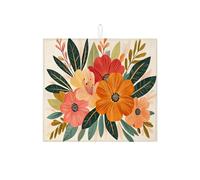Tappetino scolapiatti floreale per bancone della cucina, tappetino assorbente per scolapiatti con motivo floreale tropicale luminoso, tappetino in microfibra ispirato all'estate, per bancone della