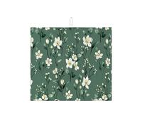 Tappetino scolapiatti floreale per bancone della cucina, tappetino assorbente per scolapiatti verde botanico per primavera estate in microfibra per decorazione bancone della cucina, 40,6 x 45,7 cm