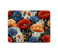 Tappetino scolapiatti floreale per bancone della cucina, tappetino scolapiatti assorbente in gomma rossa e blu, tappetino scolapiatti autunnale in pelle PU per protezione del bancone della cucina