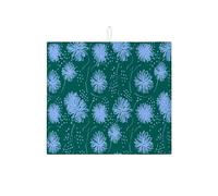 Tappetino scolapiatti floreale per bancone della cucina, tappetino scolapiatti assorbente verde blu astratto in microfibra per protezione bar 40,6 x 45,7 cm