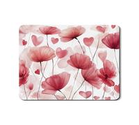 Tappetino scolapiatti floreale per bancone della cucina, tappetino scolapiatti in gomma assorbente color pesca acquerello Spring Love in pelle PU per bar 45,7 x 61 cm