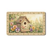 Tappetino scolapiatti floreale per bancone della cucina, tappetino scolapiatti in gomma assorbente con fiori vintage, tappetino scolapiatti in pelle PU Spring Nature per protezione bar 30,5 x 50,8 cm