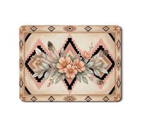 Tappetino scolapiatti floreale per bancone della cucina, tappetino scolapiatti in gomma assorbente vintage color pesca floreale, tappetino scolapiatti in pelle PU della Boemia sud-occidentale 45,7 x