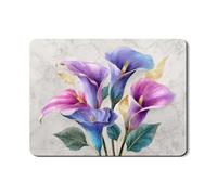 Tappetino scolapiatti floreale per bancone della cucina, tappetino scolapiatti in gomma assorbente viola calla giglio, tappetino scolapiatti primaverile in pelle PU per protezione bar 45,7 x 61 cm