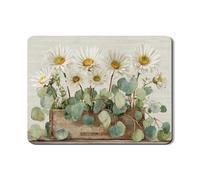 Tappetino scolapiatti floreale per bancone della cucina, tappetino scolapiatti in gomma assorbente vintage margherita, tappetino scolapiatti primaverile in pelle PU per protezione bar 45,7 x 61 cm