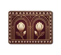 Tappetino scolapiatti floreale per bancone della cucina, tappetino scolapiatti in gomma assorbente vintage con motivo floreale bordeaux, tappetino scolapiatti in pelle sintetica arte classica, 45,7 x