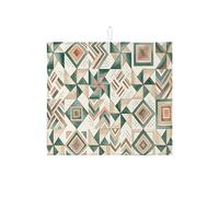 Tappetino scolapiatti geometrico per bancone della cucina, tappetino assorbente per scolapiatti dai toni della terra, tappetino moderno in microfibra per cucina, caffè, bar, protezione 40,6 x 45,7 cm