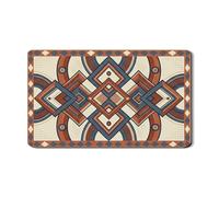 Tappetino scolapiatti geometrico per bancone della cucina, tappetino scolapiatti assorbente in gomma color terra, tappetino scolapiatti artistico vintage per protezione bar 30,5 x 50,8 cm