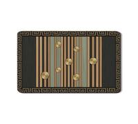 Tappetino scolapiatti geometrico per bancone della cucina, tappetino scolapiatti in gomma assorbente a righe nere tappetino scolapiatti in pelle PU arte moderna 30,5 x 50,8 cm