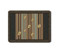 Tappetino scolapiatti geometrico per bancone della cucina, tappetino scolapiatti in gomma assorbente a righe nere tappetino scolapiatti tappetino scolapiatti arte moderna in pelle PU 45,7 x 61 cm