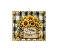 Tappetino scolapiatti giallo per cucina, casa colonica rustica in microfibra, assorbente, decorazione per cucina primaverile ed estate, 40,6 x 45,7 cm