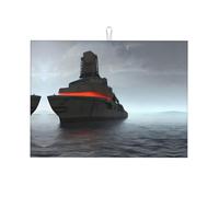 Tappetino scolapiatti gigante con stampa nave nucleare per cucina, tappetino scolapiatti in microfibra, protezione assorbente per controsoffitto