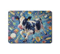Tappetino scolapiatti giocoso a forma di mucca, per bancone della cucina, colorato animale della fattoria, in gomma assorbente, tappetino scolapiatti in pelle PU per decorazione bancone della cucina