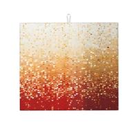 Tappetino scolapiatti glitterato assorbente per bancone della cucina, tappetino da caffè colorato con galassia, protezione per scolapiatti con anello per appenderlo, 40,6 x 45,7 cm