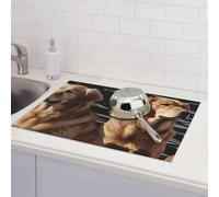 Tappetino scolapiatti Golden Retrievers per bancone della cucina, in microfibra, assorbente, reversibile, lavabile, 45,7 x 61,7 cm, facile da pulire, decorazione per casa, cucina, sala da pranzo