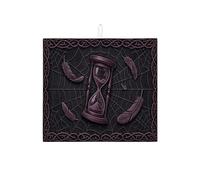 Tappetino scolapiatti gotico a clessidra per bancone della cucina, tappetino assorbente nero con ragnatela nera, tappetino in microfibra con piume scure vintage per decorazione della cucina, 40,6 x